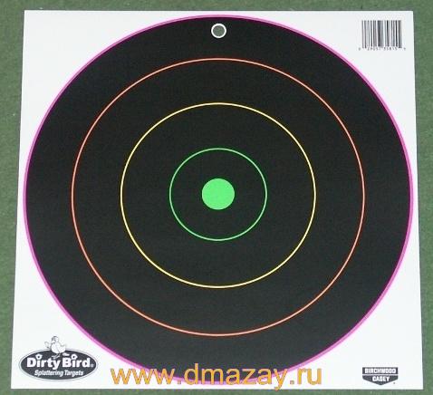         BIRCHWOOD CASEY 10-12" (300 ) Multy Color Bulls Eye Target 35830 MC12 10, 10 